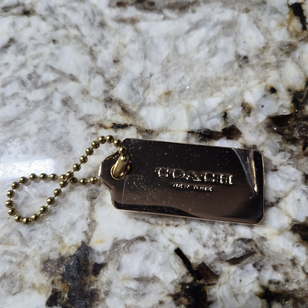 Coach Gold Tone Replacement Hangtag New